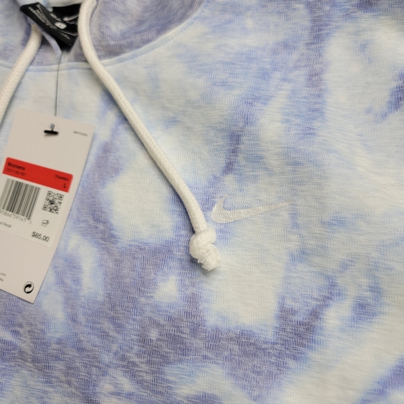 Nike Icon Clash Women's Pullover Dri-Fit Tie Die Hoodie Size Large White Purple - Picture 4 of 9